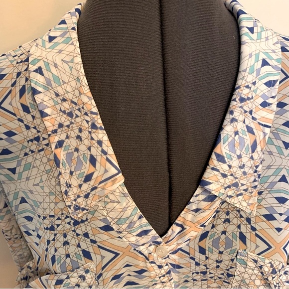 Free People Long Sleeve Blouse Trippy Print - Picture 3 of 12